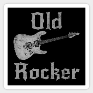 Old Rocker, Electric Guitar Father's Day Retirement Musician Funny Sticker